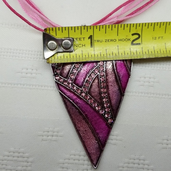 Enameled heart necklace - Picture 5 of 7